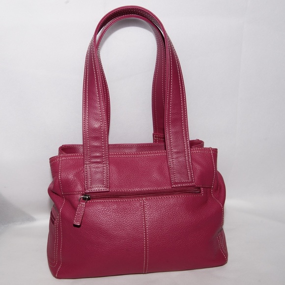 Elegant Pink Leather Tote Bag - Picture 3 of 8
